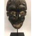 EKPO African Wood carved hand made tribal mask Medicine man Vintage Stand IBIBIO   372395995977